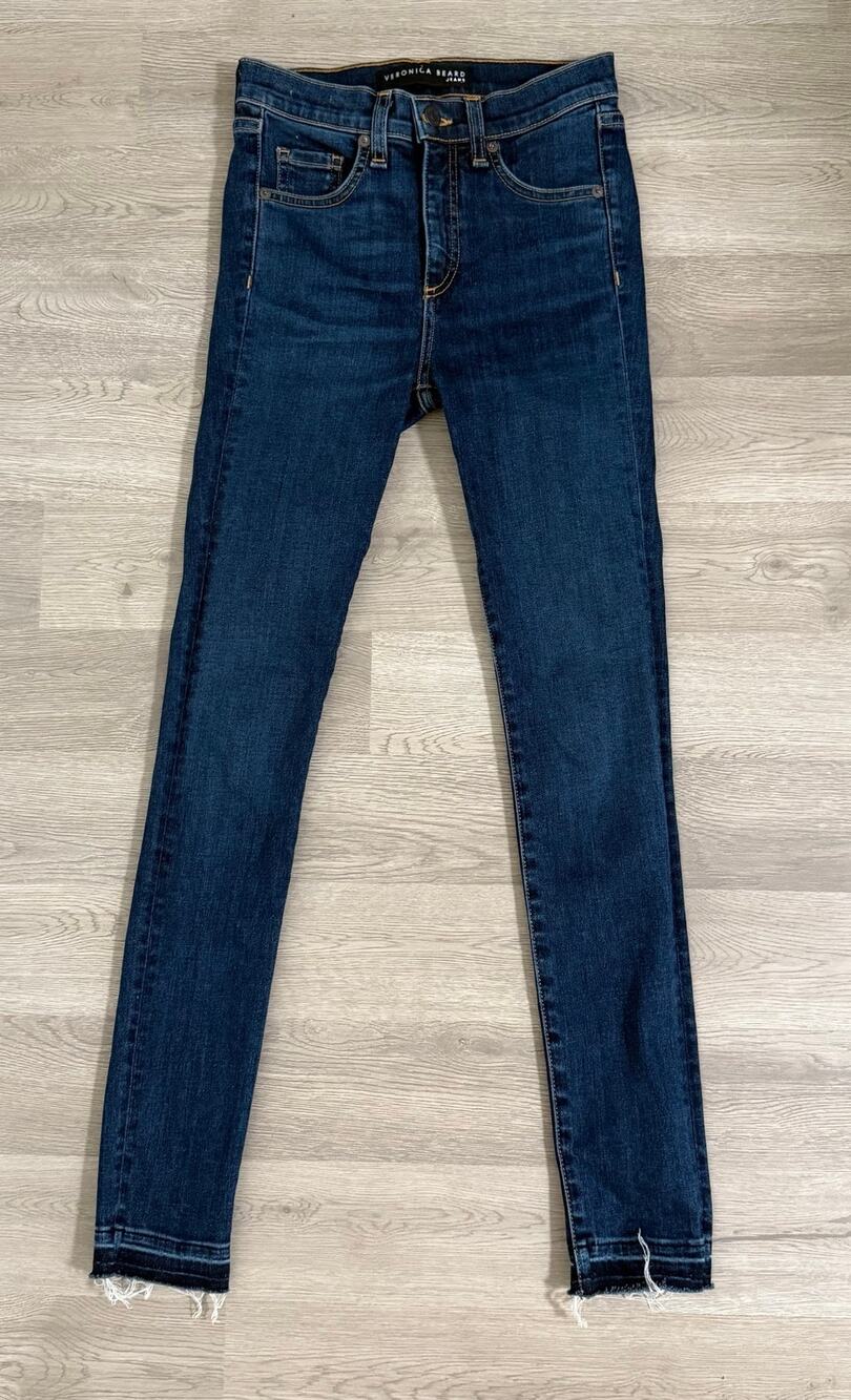 Veronica Beard Women's Blue Kate 10'' Skinny Jeans Size 24